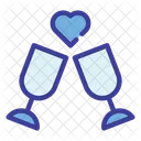Cheers Love Champagne Glass Icon