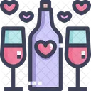 Cheers Champagne Date Icon