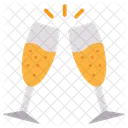 Cheers Christmas Party Toast Icon