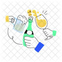 Cheers Party Drink Wine Cheers Icône
