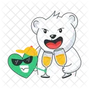 Love Toast Cheers Love Drink Toast Icon