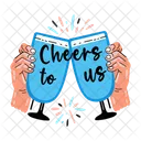 Cheers To Us Celebration Friendship Icon