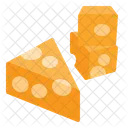 치즈 치즈슬라이스 피자재료 아이콘