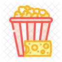 Cheese Popcorn Food Icon