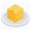 Cheese Block Cheese Slice Butter Block 아이콘