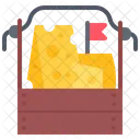 Cheese Box Cheese Cube Box Icon