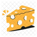 치즈 슬라이스  아이콘