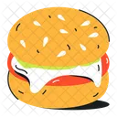 Hamburger Cheeseburger Junk Food Icon