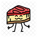 Cheesecake Character Dessert Food Icon