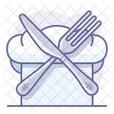 Chef Cutlery Hat Icon