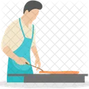 Chef Cooking Bbq Grilled Food Icon
