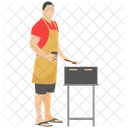 Chef Cooking Bbq Grilled Food Icon