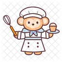 Monkey Baker Chef Icon