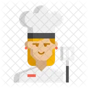 Chef Female Kitchen Appliances Icon