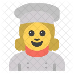 Chef feminina Emoji Ícone