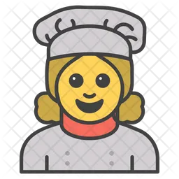 Chef feminina Emoji Ícone