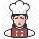 Chef Feminina Branca Branca Feminina Icon