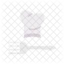 Chef Hat And Fork Kitchen Cooking Icon