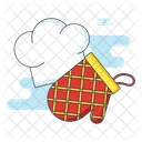 Chef Hat And Oven Gloves Chef Hat Oven Gloves Icon