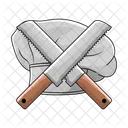 Chef hat with knife  Icon