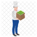 Vegetable Bucket Vegetable Container Green Grocery Icon