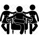 Chef Geschaft Zuhalter Symbol