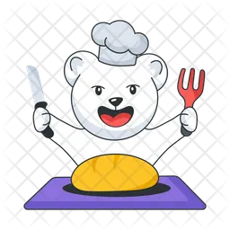 Oso cocinero  Icono