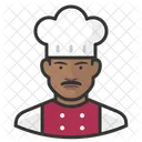 Chef Preto Masculino Masculino Preto Icon