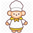 Macaco Padeiro Chef Ícone