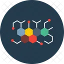 Chemical Molecule Atoms Hexagons Icon