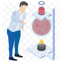 Chemical Reaction Lab Experiment Laboratory Test Icon