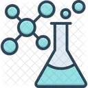 Chemie Atom Chemische Formel Pathologie Labor Pharma Reagenzglas Test Becher Symbol