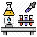 Chemielabor Chemischer Kolben Kolben Symbol