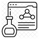 Chemischer Kolben Laborgerate Online Experiment Symbol