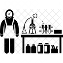 Chemiker Herstellung Von Arzneimitteln Labor Symbol