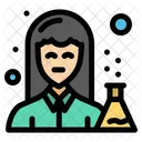 Chemikerin Weiblich Medizin Symbol