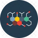 Chemisches Molekul Atome Sechsecke Symbol