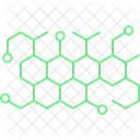 Chemisches Molekul Atome Sechsecke Symbol