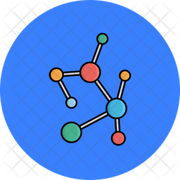 Chemistry Compound Icon - Download in Colored Outline Style