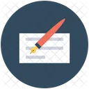 Cheque Signing Receipt Icon