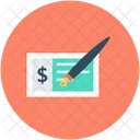 Cheque Signing Receipt Icon