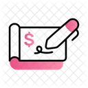 Cheque Bancario Pagamento Ícone