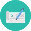 Cheque Pay Order Write Icon