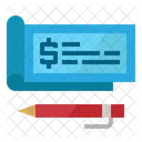 Cheque Banking Banknotes Icon