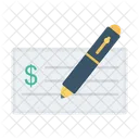 Cheque Sign Pay Icon
