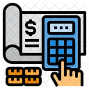 Cheque Calculator Hand Icon