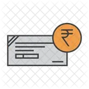 Cheque Rupee Banking Icon