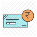 Cheque Rupee Banking Icon