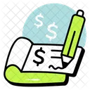 Cheque bancário  Ícone