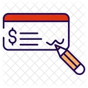 Cheque bancario  Icono